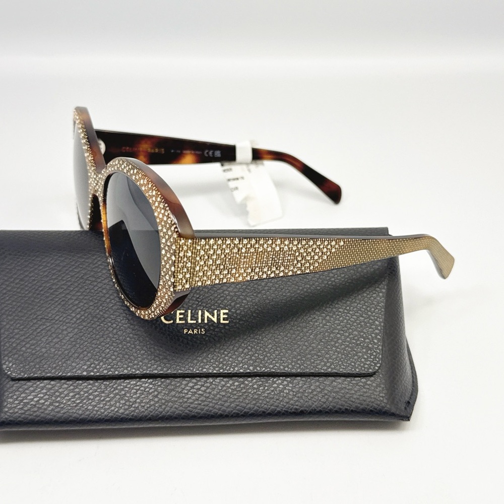 CELINE
53MM Crystal-Embellished Round Sunglasses - Picture 8 of 13